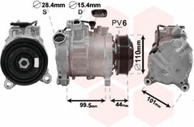 VAN WEZEL 0600k492 -  Компрессор, кондиционер